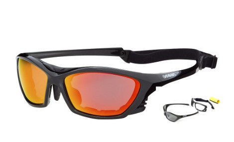 Ocean Lake Garda Polarised Sunglasses - Black with Revo Lens (Floating & Polarised)