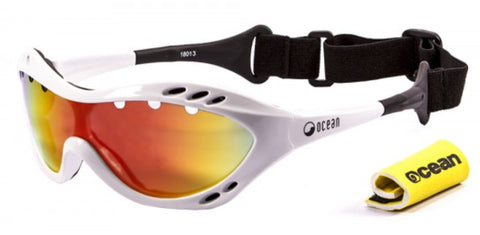 Ocean Costa Rica Polarised Sunglasses - White with Revo lens