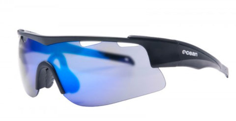 Ocean Alpine Triathlon/Cycling/General Sports (Black frame/Blue Lens) Polarised Sunglasses