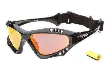 Ocean Australia Shiny Black Revo Polarized Sunglasses
